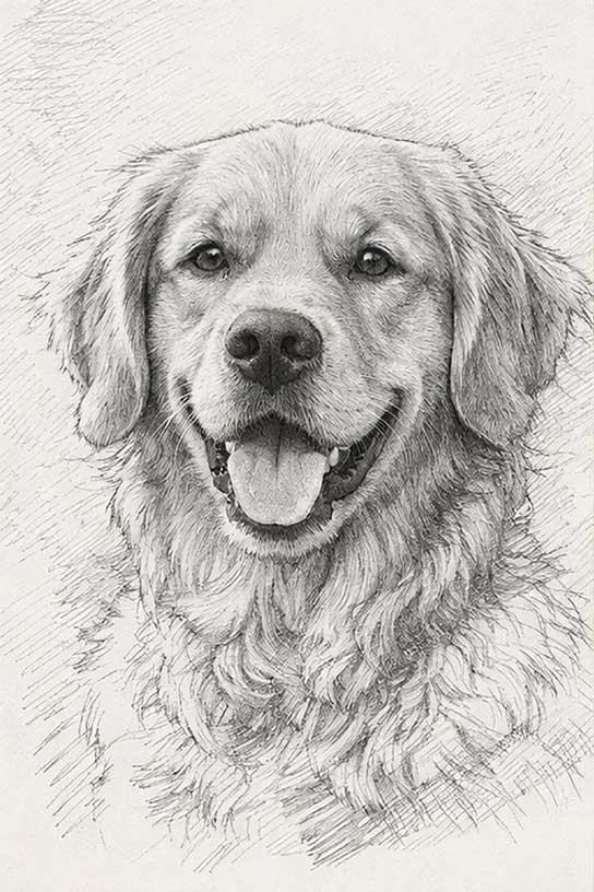 Dog Sketch Portrait